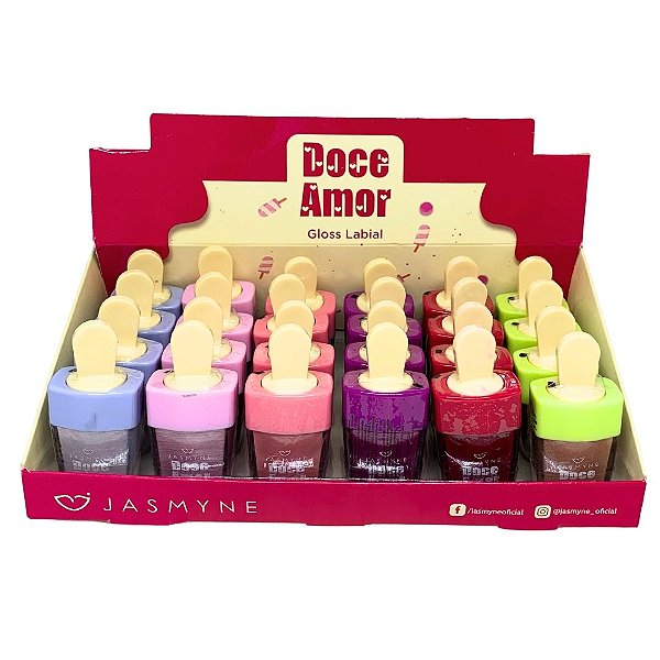 Gloss Labial Doce Amor Jasmyne JS00070 - Box c/ 24 unid
