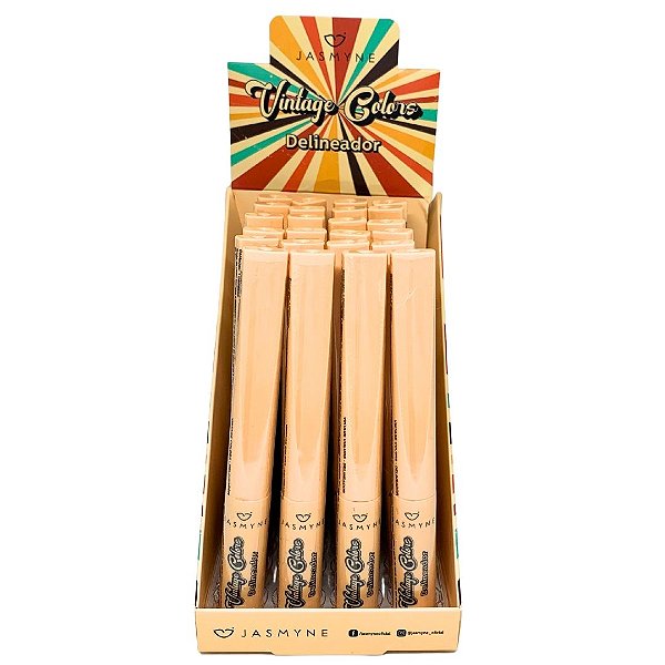 Delineador Vintage Colors Jasmyne JS01133 - Box c/ 24 unid
