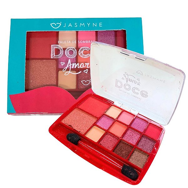 Paleta de Sombras Doce Amor Cor A e B Jasmyne JS0802