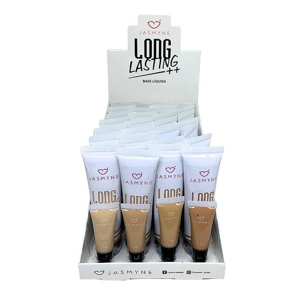 Base Líquida Long Lasting ++ Jasmyne JS08020-B - Box c/ 24 unid