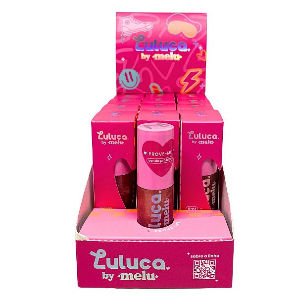 Gloss Labial Fairy Glitz Luluca Melu RR-L6411 - Box c/ 12 unid