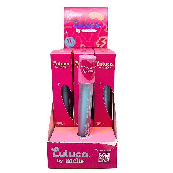 Máscara para Cílios e Sobrancelhas Brow It Up Luluca Melu RR-M1008 - Box c/ 12 unid