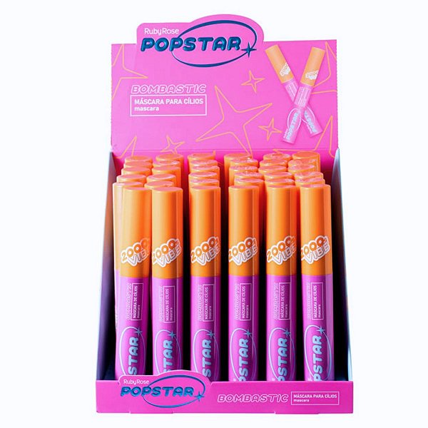 Máscara para Cílios Bombastic Popstar Ruby Rose HB-E2004 - Box c/ 36 unid