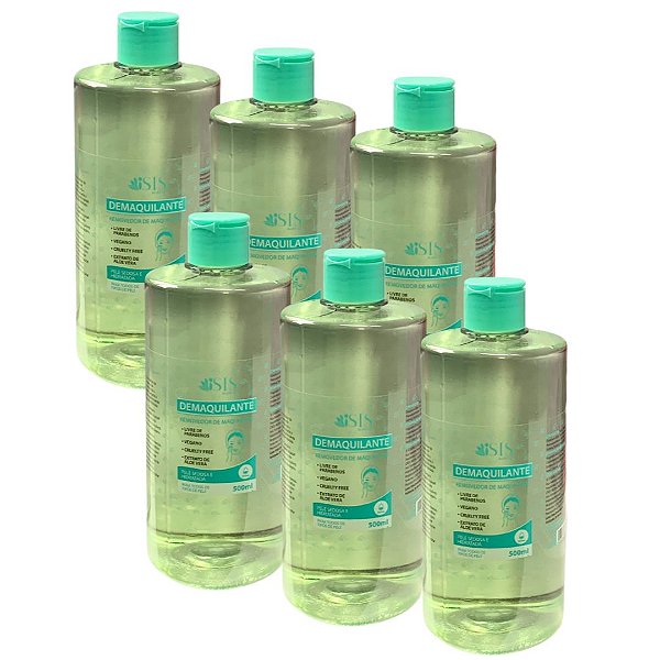 Demaquilante 500ml Isis Make-up - Kit c/ 06 unid
