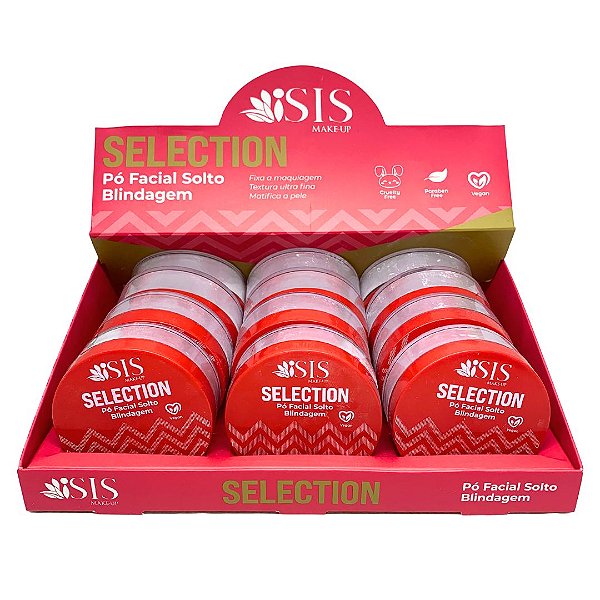 Pó Facial Solto Blindagem Selection Isis Makeup IS1022 - Box c/ 12 unid