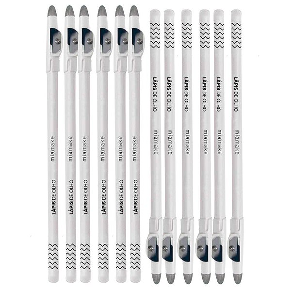 Lápis de Olho Branco com Apontador Mia Make 318 - Pcte c/ 12 unid
