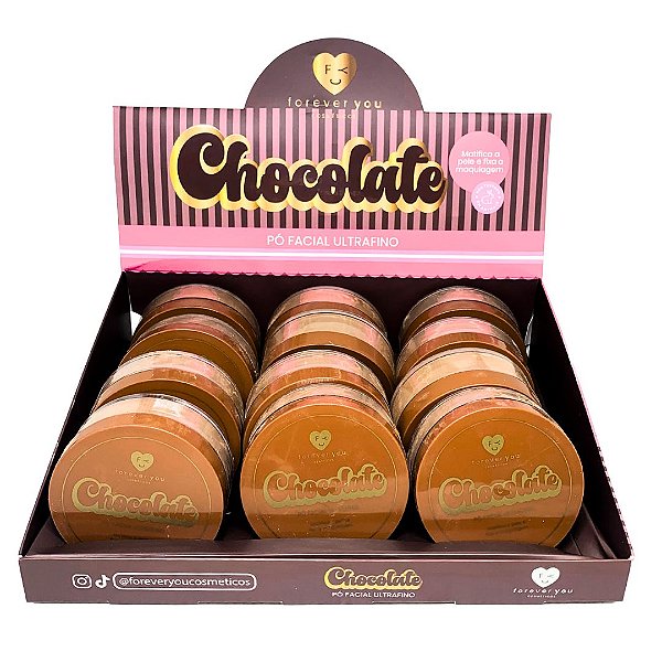 Pó Facial Ultrafino Chocolate Forever You FY019 - Box c/ 12 unid