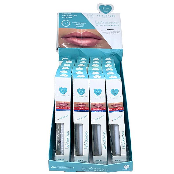 Lip Volumoso Ácido Hialurônico Forever You FY007 - Box c/ 24 unid