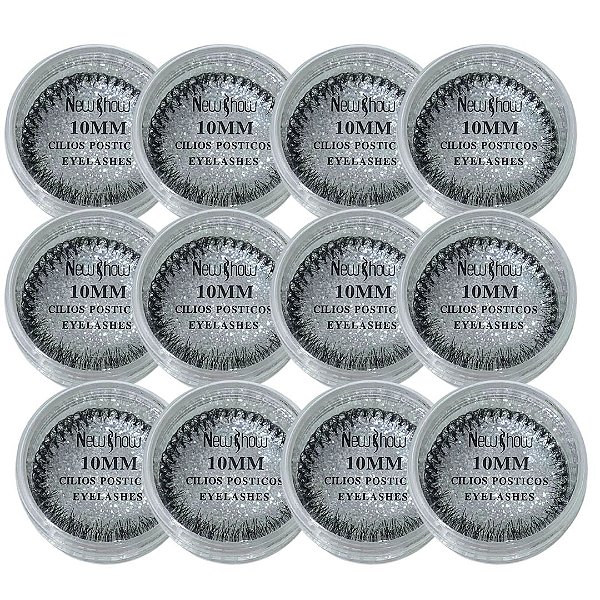Cílios Postiços Tufo New Show 10mm - Pcte c/ 12 unid