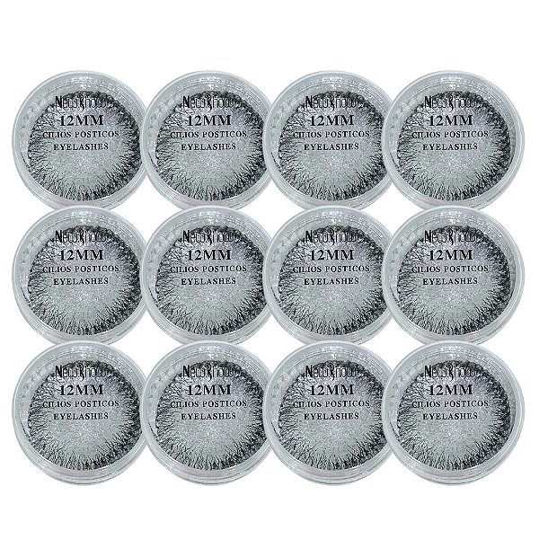 Cílios Postiços Tufo New Show 12mm - Pcte c/ 12 unid