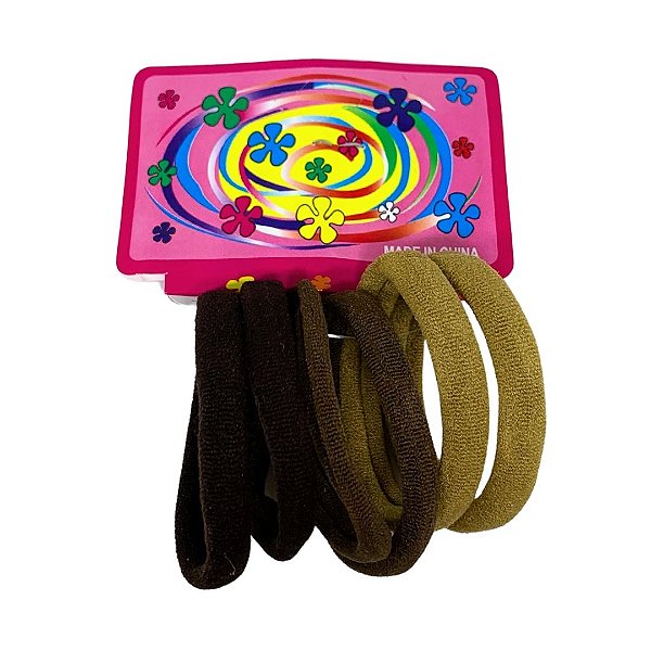 Kit com 06 Elástico de Cabelo Rabico