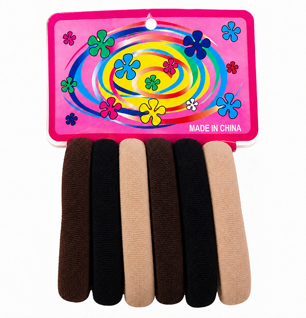 Kit com 06 Elástico de Cabelo Rabico