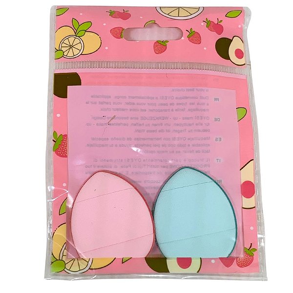 Kit com 02 Mini Esponja para Pó