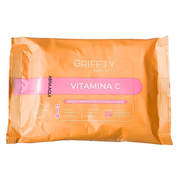Lenço Demaquilante Vitamina C Griffty Makeup LD30
