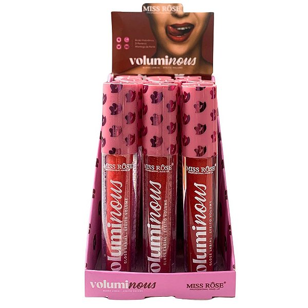 Gloss Labial Voluminous Miss Rôse MR045/A - Box c/ 15 unid