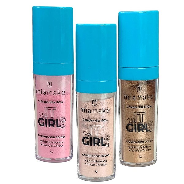 Iluminador Solto It Girl Mia Make 490 - Kit c/ 03 unid
