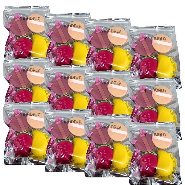 Kit com 04 Esponjas Sortidas Mandala MM117 - Pcte c/ 12 unid