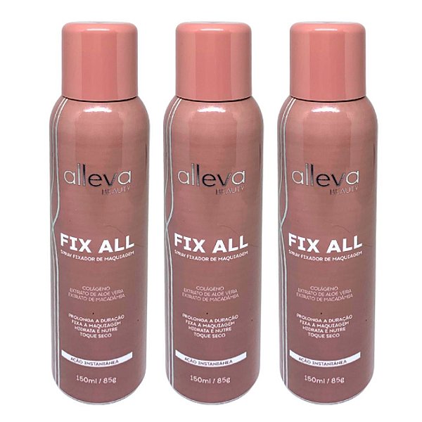 Fixador de Maquiagem Fix All Alleva AL5002 - Kit c/ 03 unid