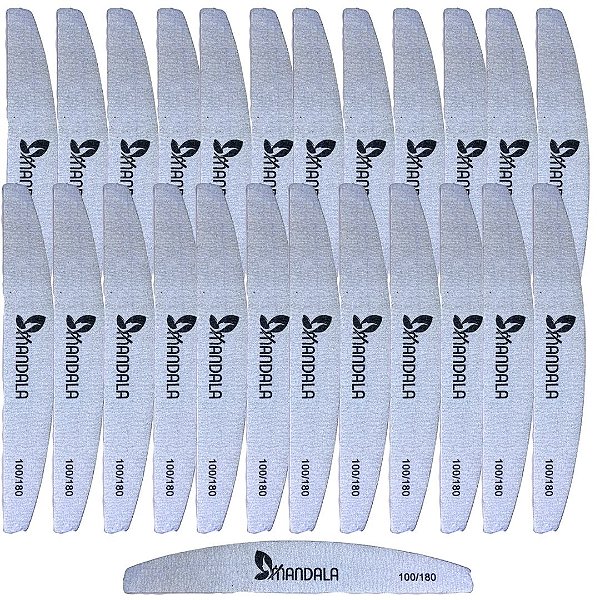 Lixa para Unha 100/180 Mandala MM4086 - Pcte c/ 25 unid