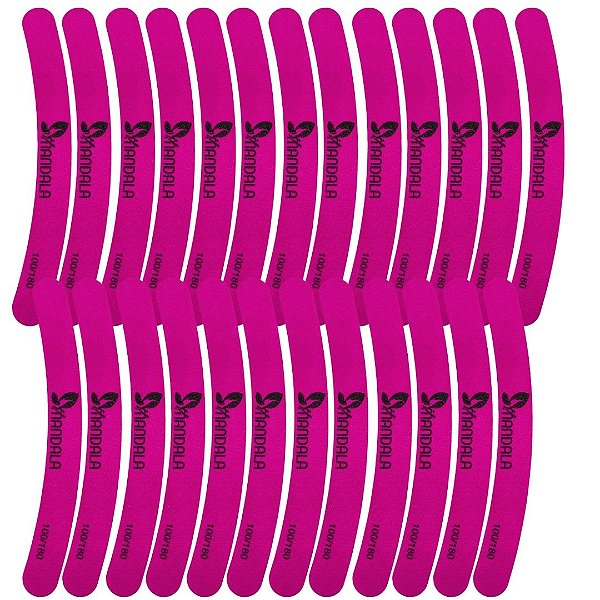 Lixa de Unha Banana 100/180 Mandala MM4115 - Pcte c/ 25 unid