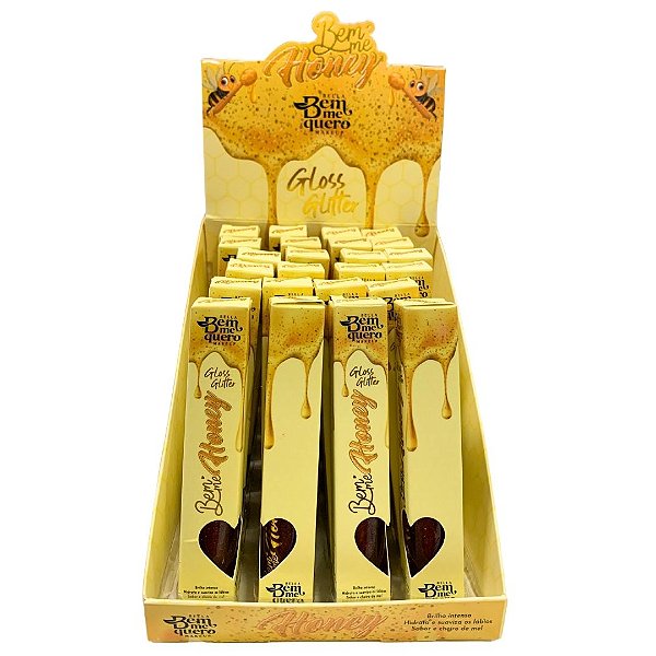 Gloss Mel Glitter Bem Me Honey Bem Me Quero - Box c/ 24 unid