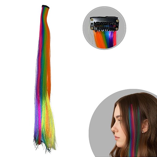 Aplique de Cabelo Colorido Tic Tac