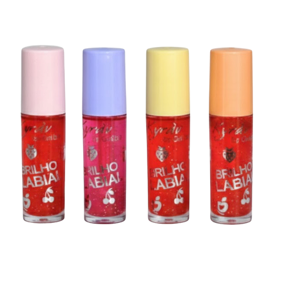 Brilho Labial Frutas 5ml Kyráv 114 - Kit c/ 04 unid