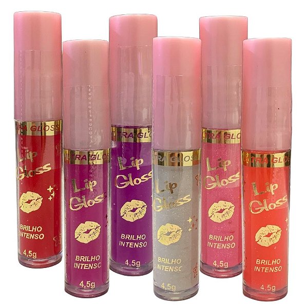 Lip Gloss Labial Brilho Intenso 4,5g Kyráv 702 - Kit c/ 06 unid