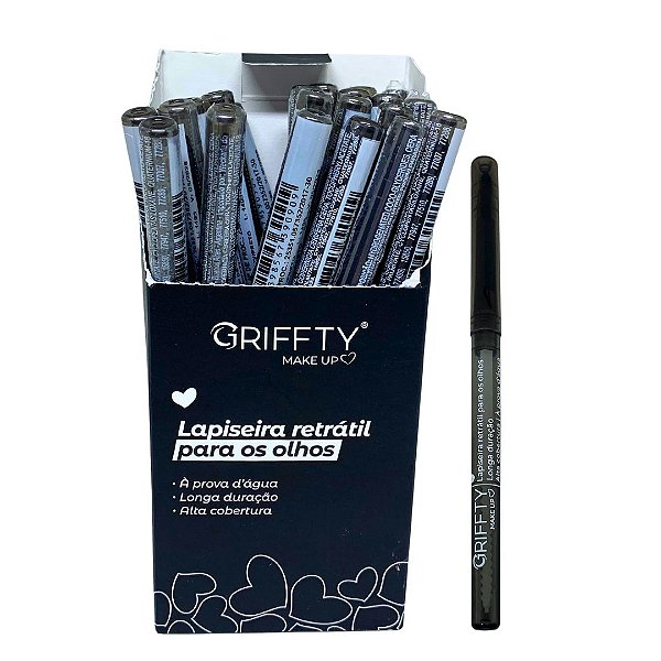 Lápis Retrátio para Olhos Griffty GF-B9015 - Box c/ 24 unid