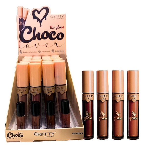 Lip Gloss Choco Lover Griffty GF-B10V3 - Box c/ 24 unid