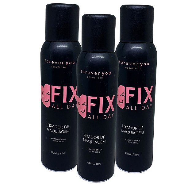 Fixador de Maquiagem Fix All Day Forever You FY300 - Kit c/ 03 unid