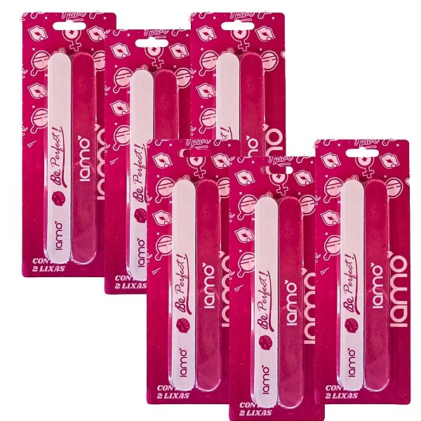 Kit 2 Lixas de Unha Be Perfect Iamo YS43629 - Kit c/ 06 unid