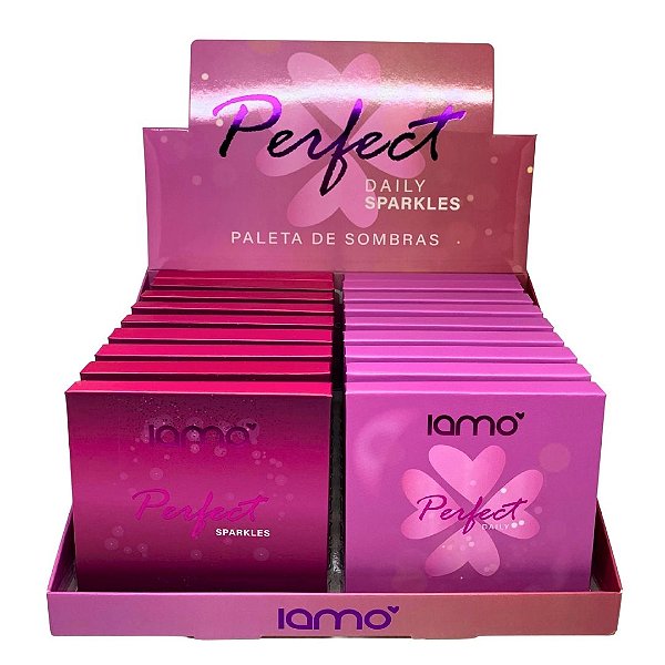Paleta de Sombras Perfect Daily Sparkles Iamo YS43550 - Box c/ 18 unid
