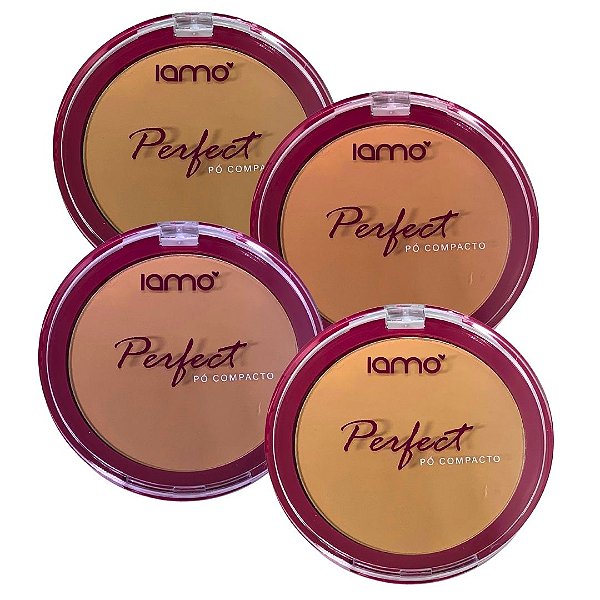 Pó Compacto Perfect Iamo YS43051 - Kit c/ 04 unid