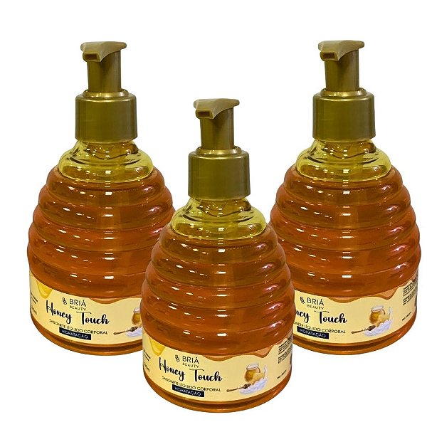 Sabonete Líquido Corporal Honey Touch Briá Beauty BB0104 - Kit c/ 03 unid