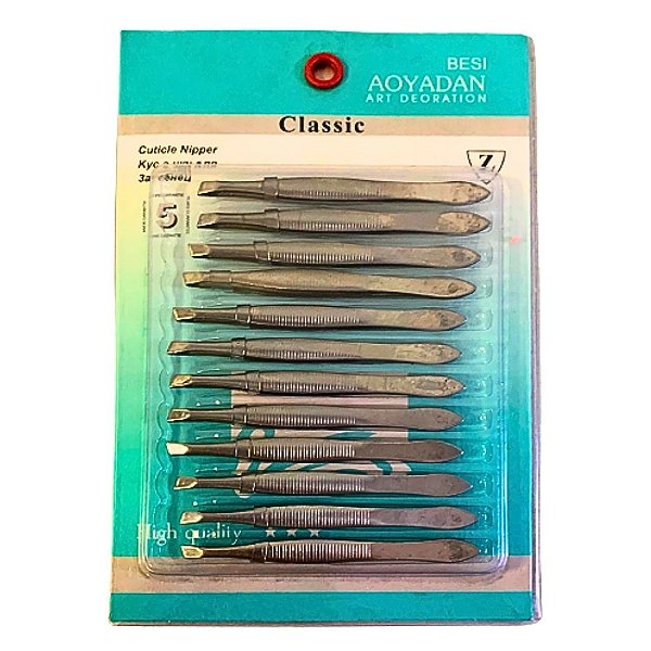 Pinça para Sobrancelha Classic Besi Aoyasiyue / Aoyadan - Kit c/ 12 unid