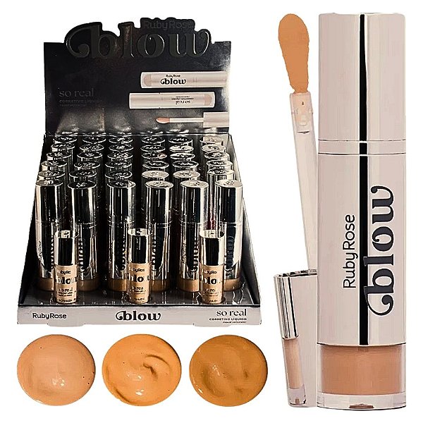 Corretivo Líquido Blow So Real G2 Ruby Rose HB-M064 - Box c/ 36 unid