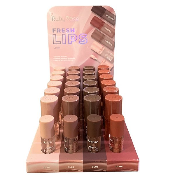 Lip Oil Fresh Lips G1 Ruby Rose HB-L6526 - Box c/ 24 unid