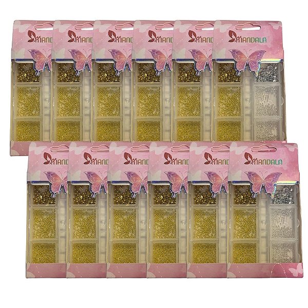 Strass de Decoração para Unhas Mandala MM5012 - Pcte c/ 12 unid