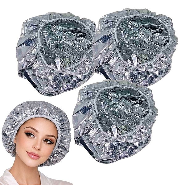 Touca Metalizada para Cabelos Maxximo 100-MX - Kit c/ 03 unid