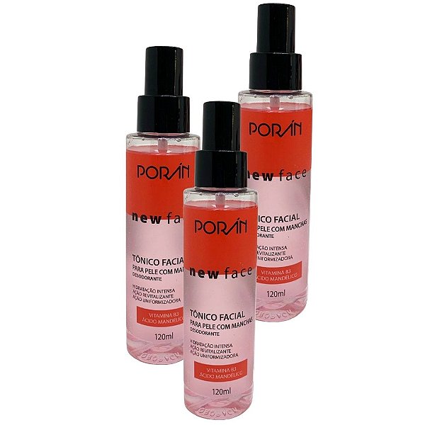 Poran - Tônico Facial New Face Porán PR292 - Kit c/ 03 unid