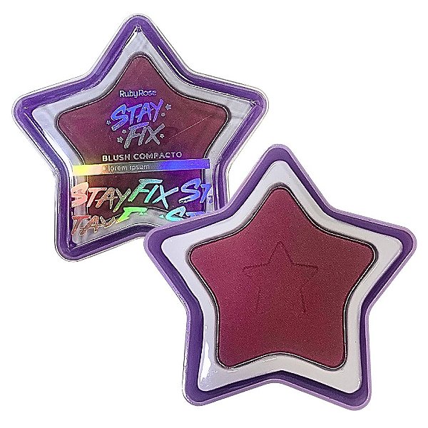 Blush Compacto Estrela Grupo 02 Stay Fix Ruby Rose HB-574-G2 Cor ST60