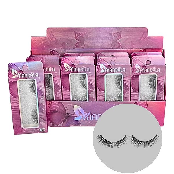 Cílios Postiços 6D F004 Mandala MM2003 - Box c/ 12 unid
