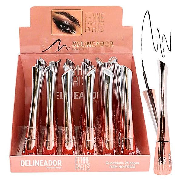 Delineador Líquido Femme Paris FR033 - Box c/ 24 unid