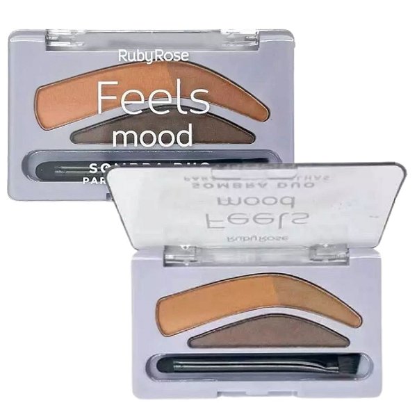 Sombra Duo para Sobrancelhas Feels Mood Ruby Rose HB-9357 Cor 02