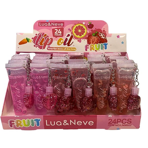 Lip Oli Fruit Chaveirinho 24 Horas Ln08022 Lua E Neve - Box C/ 24 Unid