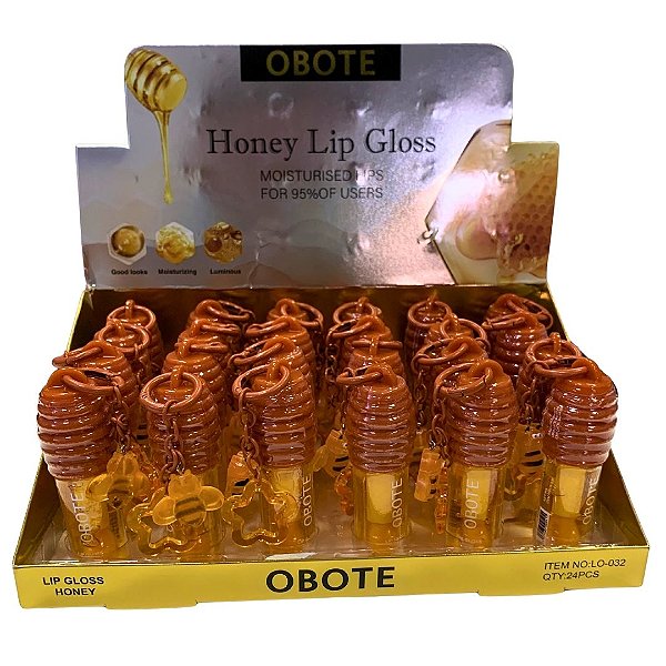 LIP GLOSS HONEY CHAVEIRINHO LO032 OBOTE BOX C/ 24 UNID