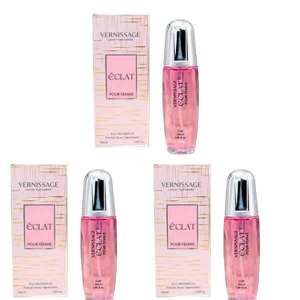 PERFUME ÉCLAT POUR FEMME 30ML VERNISSAGE - KIT C/ 03 UNID