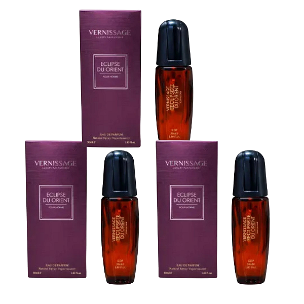 PERFUME ECLIPSE DU ORIENT POUR HOMME 30ML VERNISSAGE - KIT C/ 03 UNID