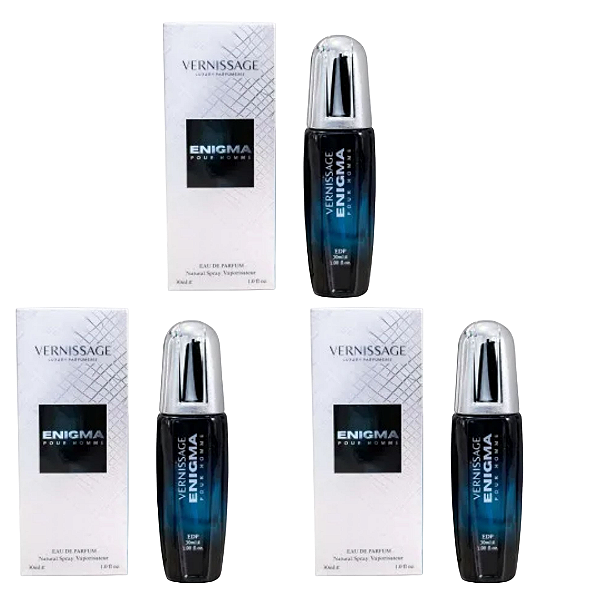 PERFUME ENIGMA POUR HOMME 30ML VERNISSAGE - KIT C/ 03 UNID